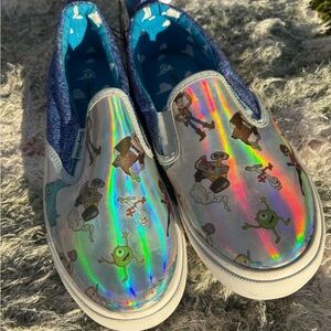 Holographic Pixar Character Slip-On Sneakers